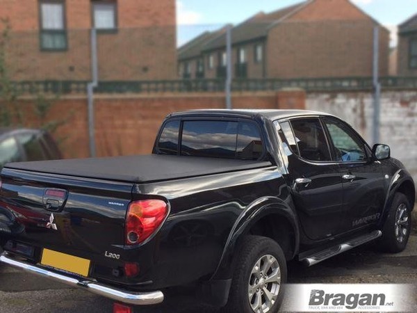 ÜBerrollbüGel+Licht + Kurz Gebogen Tonneau Schutz FüR Mitsubishi L200 05-15 --image