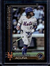 2025 Topps Luisangel Acuna RC Black Rainbow Foilboard Rookie #/10 Mets