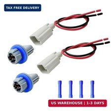 2Pcs Rear License Plate Lights Connector Socket  Plug Harness Kit Fit for Ford