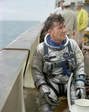 1965 NASA Astronaut Walter Schirra Training - 8x10 Photo On 8.5x11 #1305