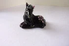 Fenton Hand Painted Aubergine Deep Purple Glass Horse Foal - Signed Fenton