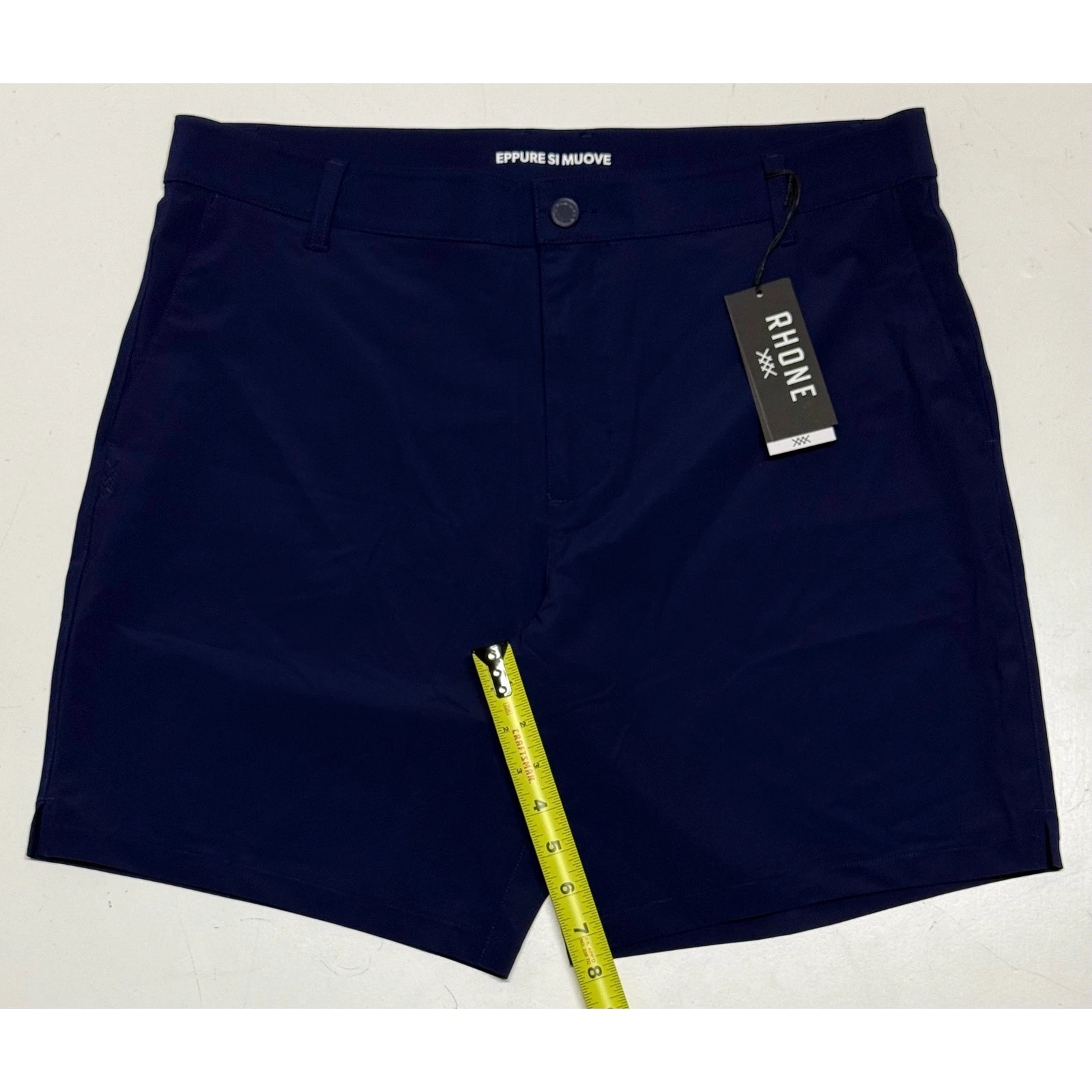 Rhone Resort Short 8 Inch Inseam Orbita Navy Blue Mens Size 35 NWT Commuter Golf