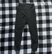 aerie OFFLINE Women s Black High Rise Ankle Leggings L Stretch Elastic Waist