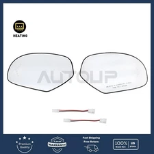 Pair Side Mirror Glass fit 2007-13 Cadillac Chevy GMC Pickup SUV w/Signal Heated