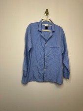 Christian Dior Blue Pinstripe Pajama Top Men's XL