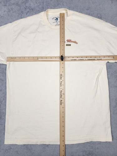 Joe Marlin Shirt Mens XL Cream Reel Action Mermaid Fishing Graphic Tee Unwind - Picture 17 of 17