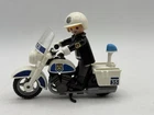 Vintage 1991 Playmobil Motorcycle Police Officer Cop 3564 C.H.I.P.S.