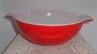 Pyrex Red  Friendship 4 qt 444 Cinderella LARGE mixing bowl VGUC vntg 70's VGUC