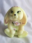 FENTON J. POWELL BURMESE EASTER BUNNY Uranium UV GLOWS Hand Painted