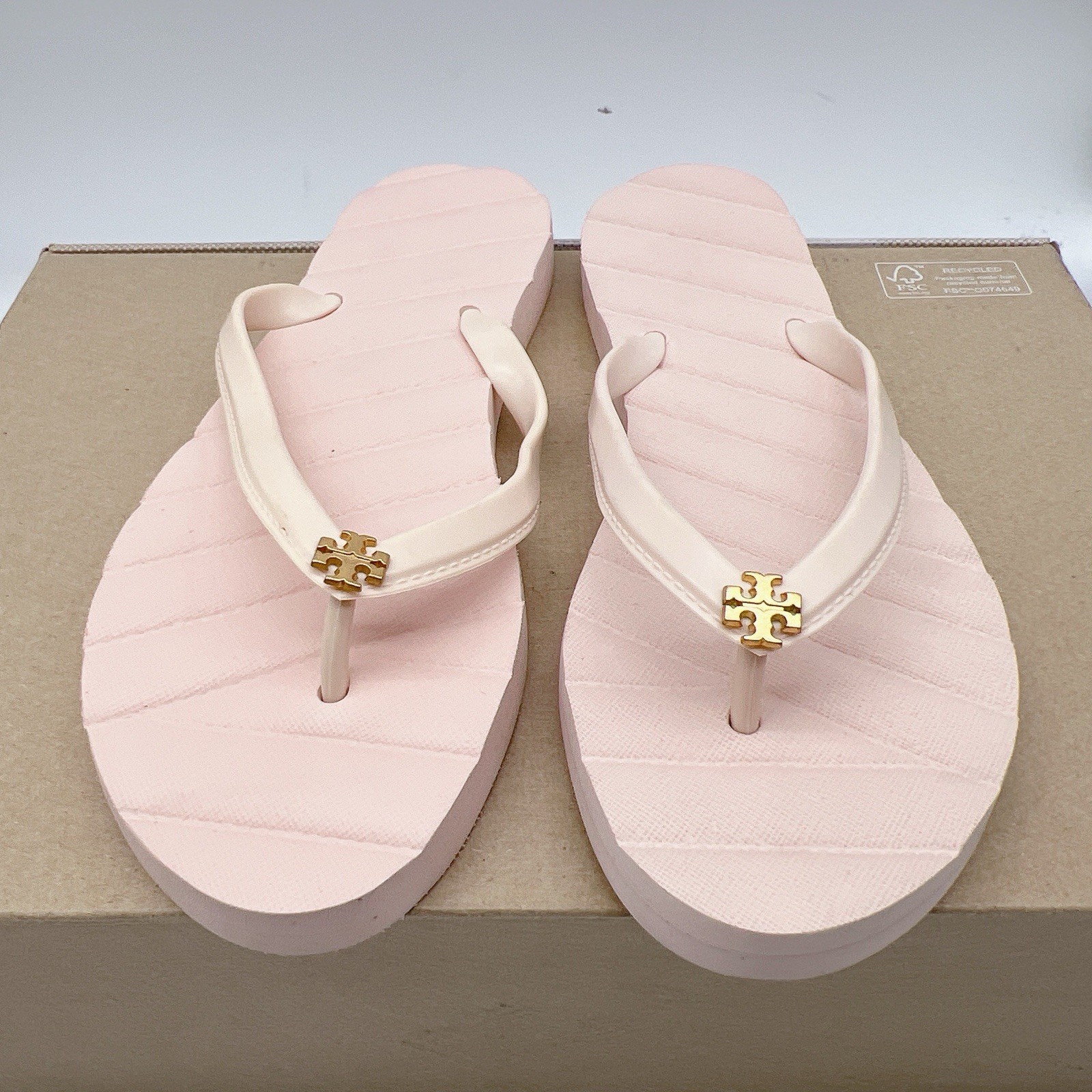 Tory Burch Kira Women's Casual Flip Flop Thong Sandals Flats Pink US 8 thumbnail 4