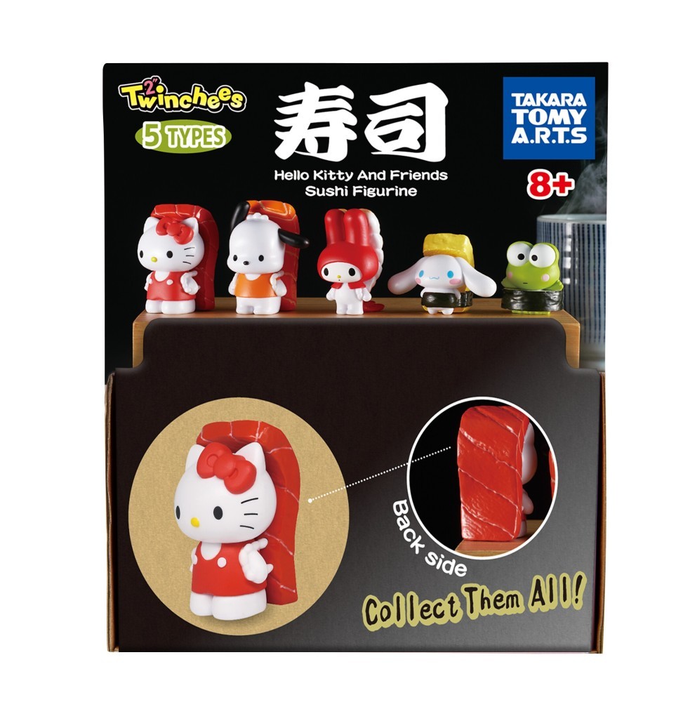 Figurines Hello Kitty Twinchees Sanrio jouet miniature de collection en sachet mystère