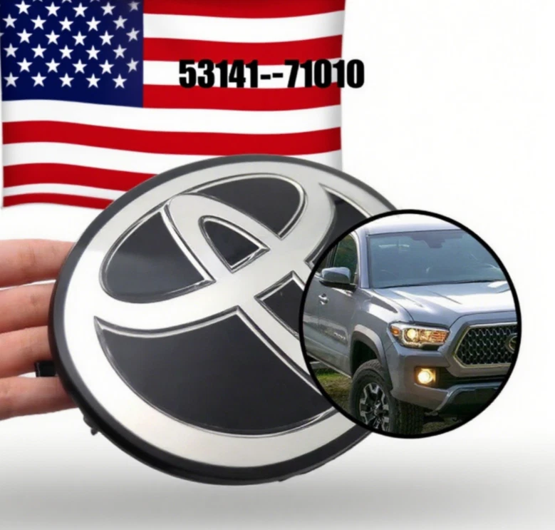 ⭕For Toyota Tacoma Tundra Land Cruiser 2016 2017-2019 Front Grill Radar Emblem Foto 2 de 4