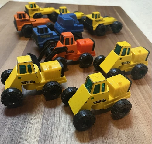 Vintage 1992 Tonka Trucks Die Cast Construction Vehicles Lot of 9 Collectibles