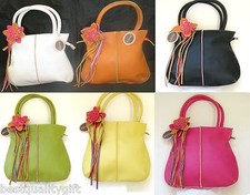 NEW-MELLOW WORLD LEATHERETTE 3D FLOWER,TASSELS PURSE DUST BAG