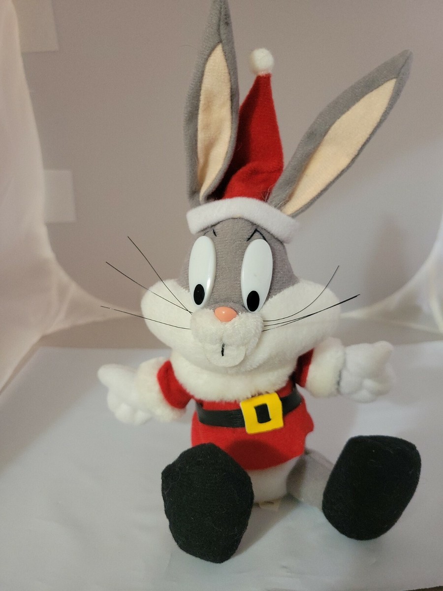 1998 Looney Tunes Bugs Bunny as Santa Claus Christmas Plush rare