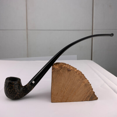 Sandblasted Churchwarden Pipe Long Stem Briar Tobacco Pipe 9mm Reading Pipe