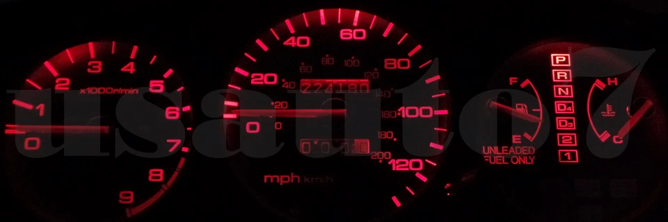 Dash Instrument Cluster Gauges RED SMD LEDS LIGHTS KIT Fits 92-95 Honda Civic EG Foto 2 de 4