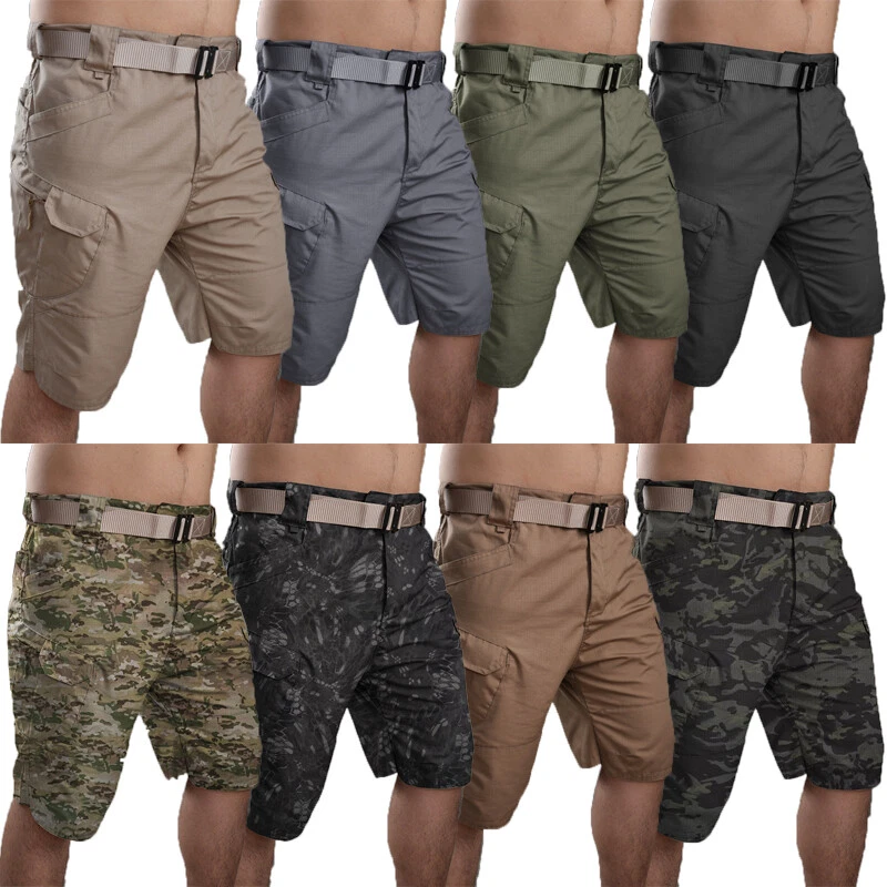 Mens military shop style cargo shorts