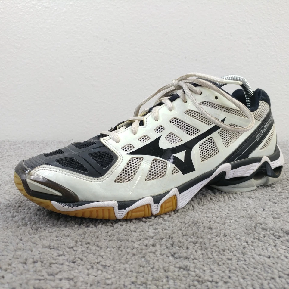 Mizuno Wave Lightning RX2 Womens Size 10 Volleyball Shoes White Black Low Top - Image 4 of 4