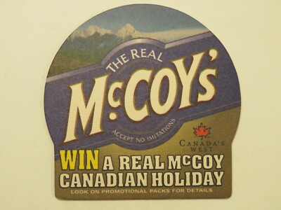 Beer Coaster ~ The Real McCoy's - Accept No Imitations ~ Canada's West