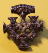 Orginal Brosche Nadel Patriotika Thor Hammer 800 Silber C.Stablenow 2,5cm 1-2WK