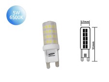 Lampadina 51 led smd g9 5 watt luce bianca fredda 6500k 230v a 360° faretto 04f