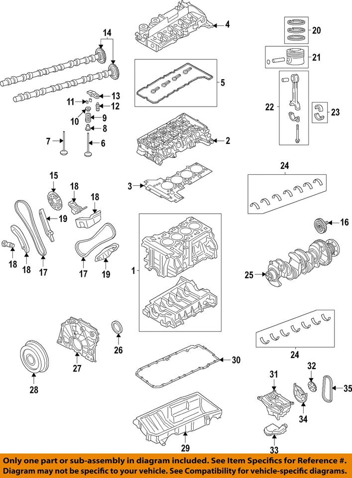 Used Engine Complete Assembly fits: 2014 Bmw 328I diesel 2.0L 28dX Grade A - Image 3 of 4