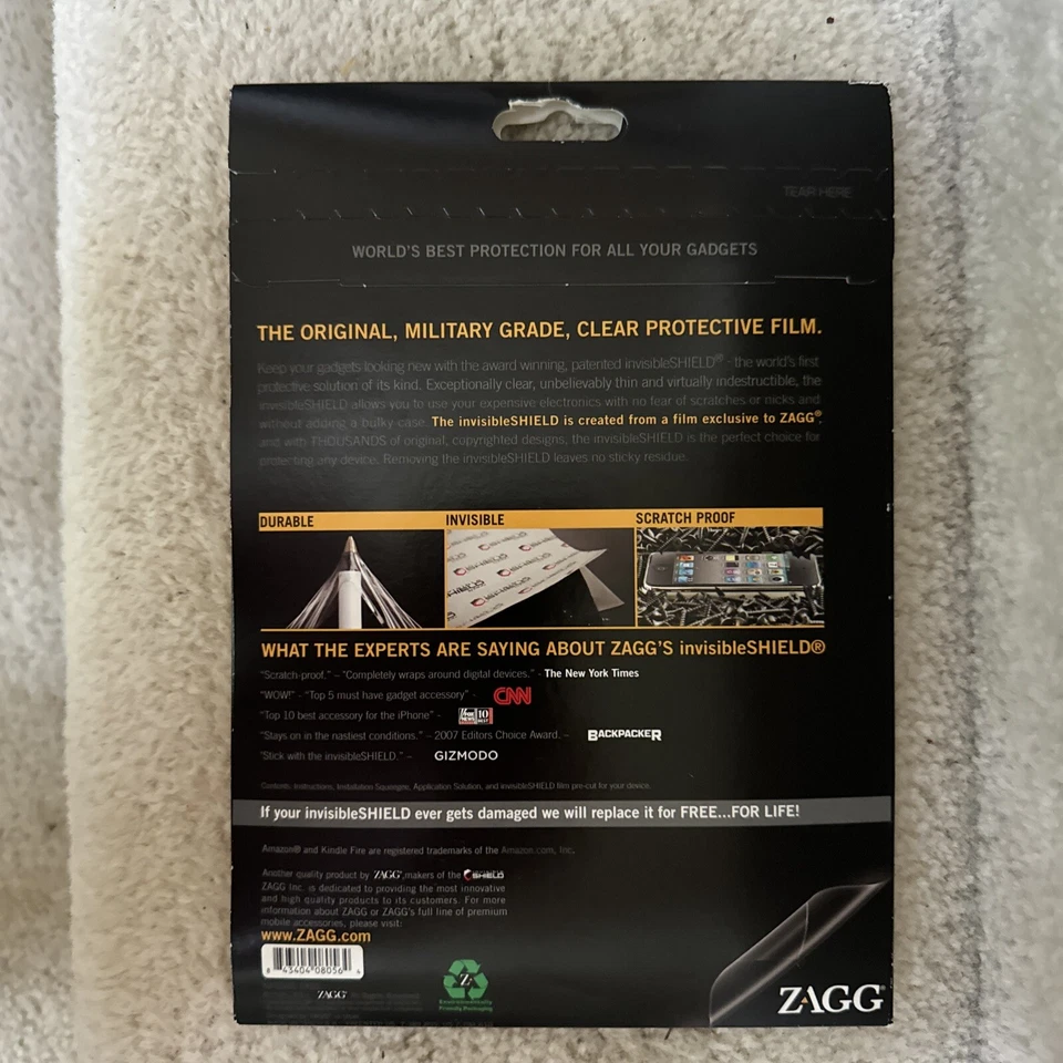 Invisible Shield by Zagg - Amazon Kindle Fire Screen Protector - NEW - Image 2 of 2