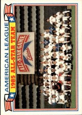 1986 Topps #11b American League All-Star Team Glossy All-Stars Baseball Card