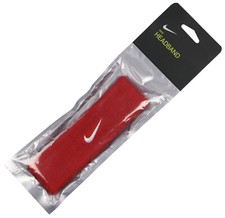 NIKE Swoosh Headband One Size Red White Basketball Tennis Running Training