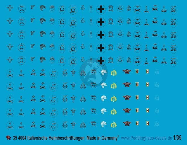 Peddinghaus 1/35 Italian Helmet Markings Field / Service Cap