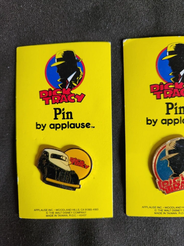 Lote de 4 prendedores Dick Tracy por aplausos en tarjetas Foto 2 de 4