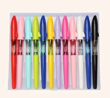 12 PCS Jinhao Shark Fountain Pen Set with Gift Box Extra Fine Nib , 12 Colors