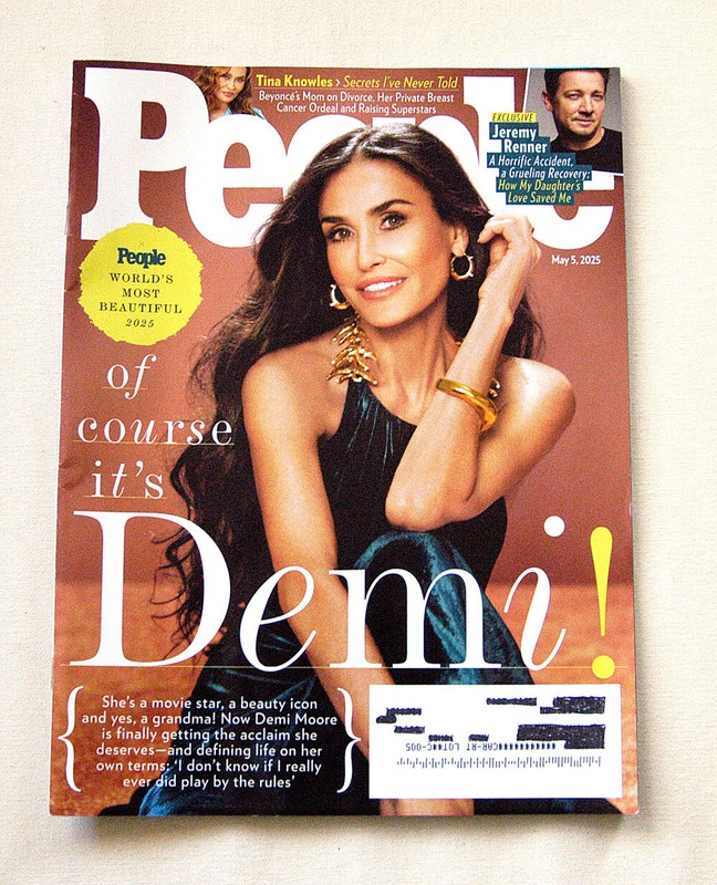 Demi Moore, People Magazine, May 5, 2025 NEW, Justin Bieber, Cynthia Erivo, Pope