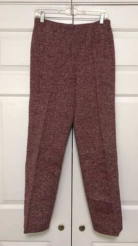 Vtg 70’s Maroon Tweed Pant Suit by Orlando Piluso for Boutique West - Size 12 - Picture 17 of 24