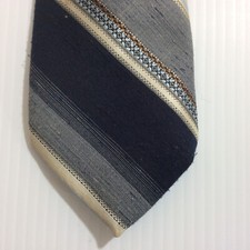 Don Loper Beverly Hills Vintage MENS TIE NECKTIE 3.25 in Black Gray Blue White