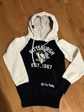 Old Time Hockey OTH Pittsburgh Penguins Sherpa Hooded Sweater Small Black Womens