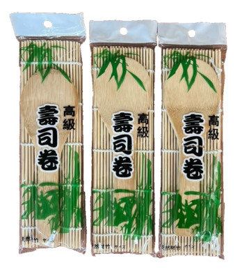 3x Sushi Matte + Reislöffel Rollmatte Sushi Sushimaker Sushi Matte