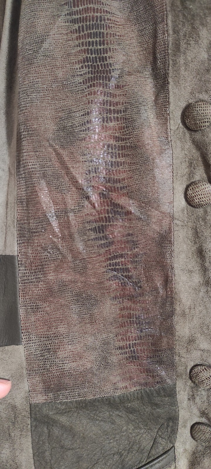 Vtg  Melchinger Ulbricht PatchWork SnakePrint Lea… - image 4