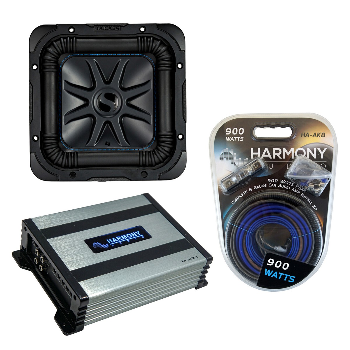 Kicker L7S8 Car Audio Solo-Baric 8 Subwoofer Square L7 Sub 44L7S84 