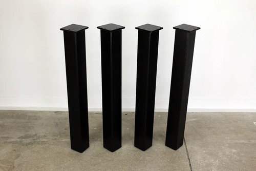 4x TISCHBEINE TISCHGESTELL TISCHKUFEN METALL STAHL TISCHFÜßE INDUSTRIAL PNP - Bild 6 von 16