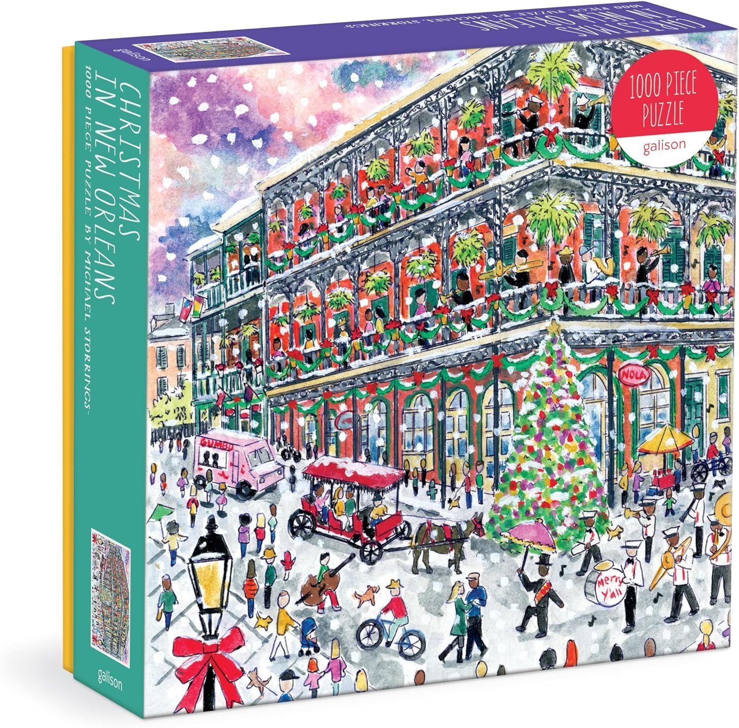 Galison Michael Storrings Christmas in New Orleans Jigsaw Puzzle