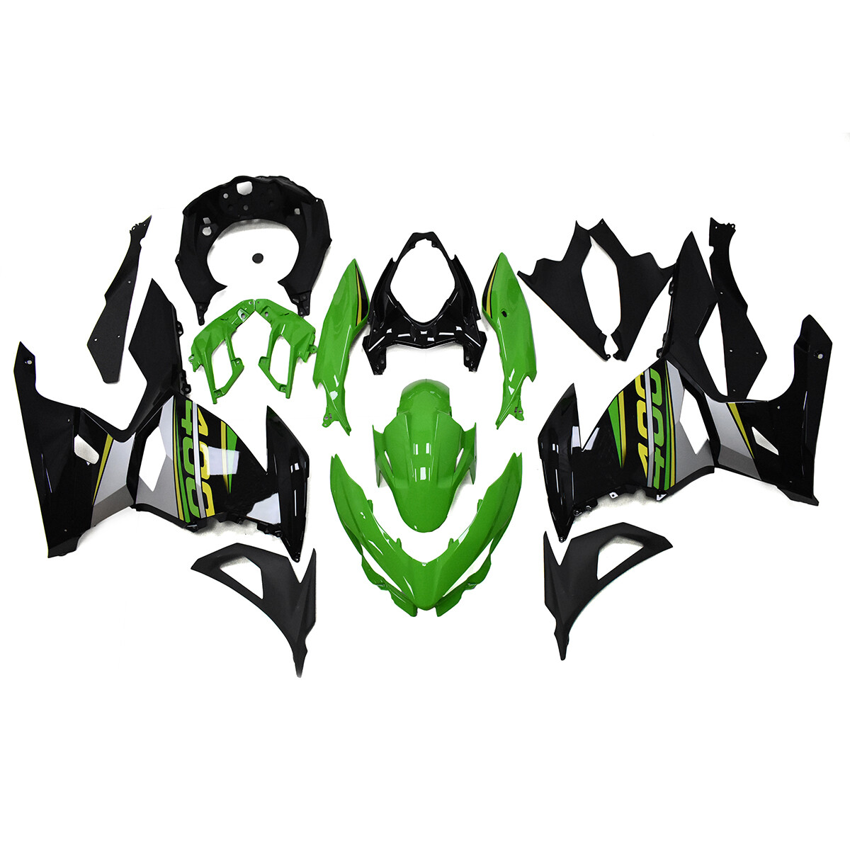 Green Black Bodywork for Kawasaki Ninja 400 2018 2019 20 2021 2022
