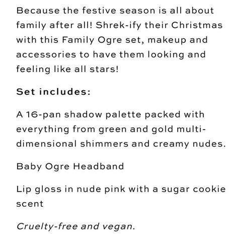 Revolution x Shrek Holiday Family Ogre Set Headband Eyeshadow Palette Lipstick - Picture 5 of 5