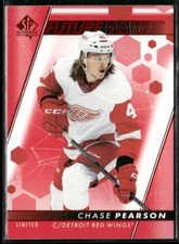 2022-23 SP Authentic Future Watch Limited Red RC #137 Chase Pearson Red Wings