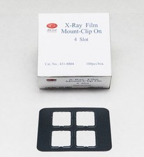DENTAL UNIVERSAL X-RAY FILM MOUNT FRAMES SIZE #2 - CLIP ON 4 SLOT 100 PC/BOX  