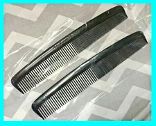 2 Piece - 7" Unbreakable Black Plastic HAIR COMBS Salon Barber