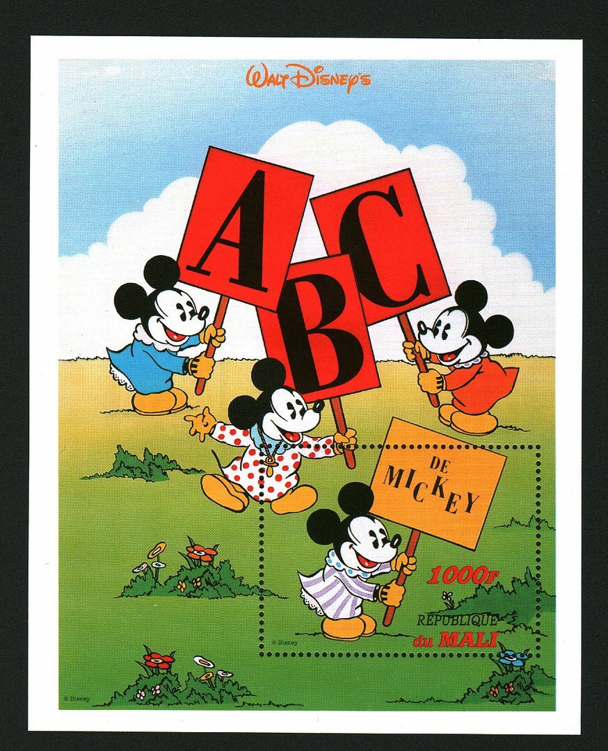 Mali Stamps Sheet Walt Disney Abc De Mickey Ebay