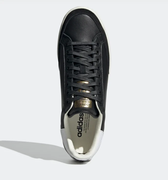 Adidas court deals vantage black leather
