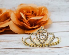 1 PC Rhinestone Mini Tiara with Comb Crystal Quinceanera Party